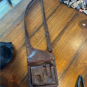 Brown Leather Crossbody Bag